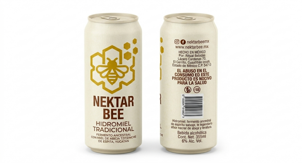 Nektar Bee hidromiel de miel trazable 6% abv 355ml