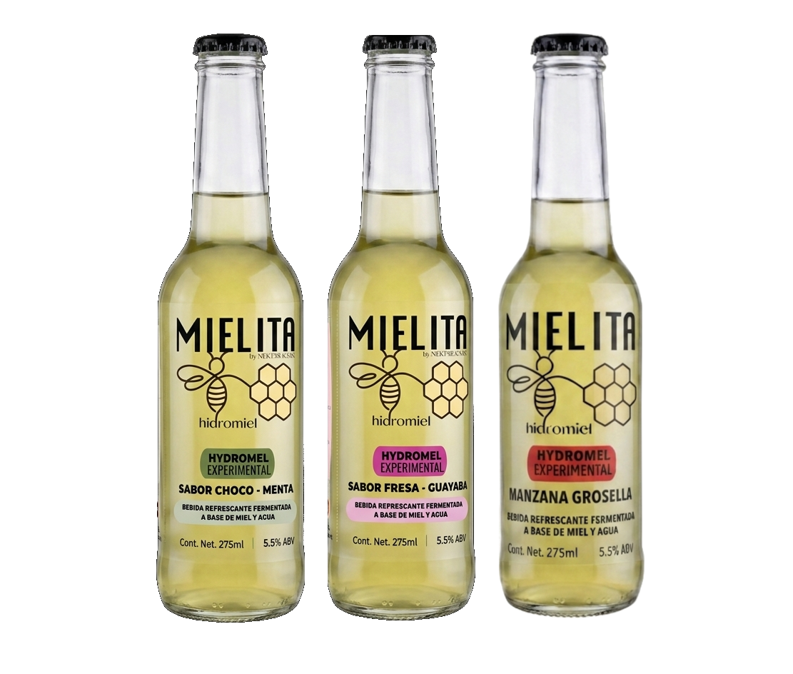 Mielitas hidromiel experimental 5.5% abv miel trazable 275ml 6 piezas